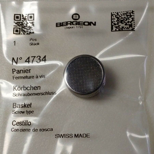 Bergeon 4734 cleaning basket for 16mm watch parts, Swiss tool ideal for watchmakers.
