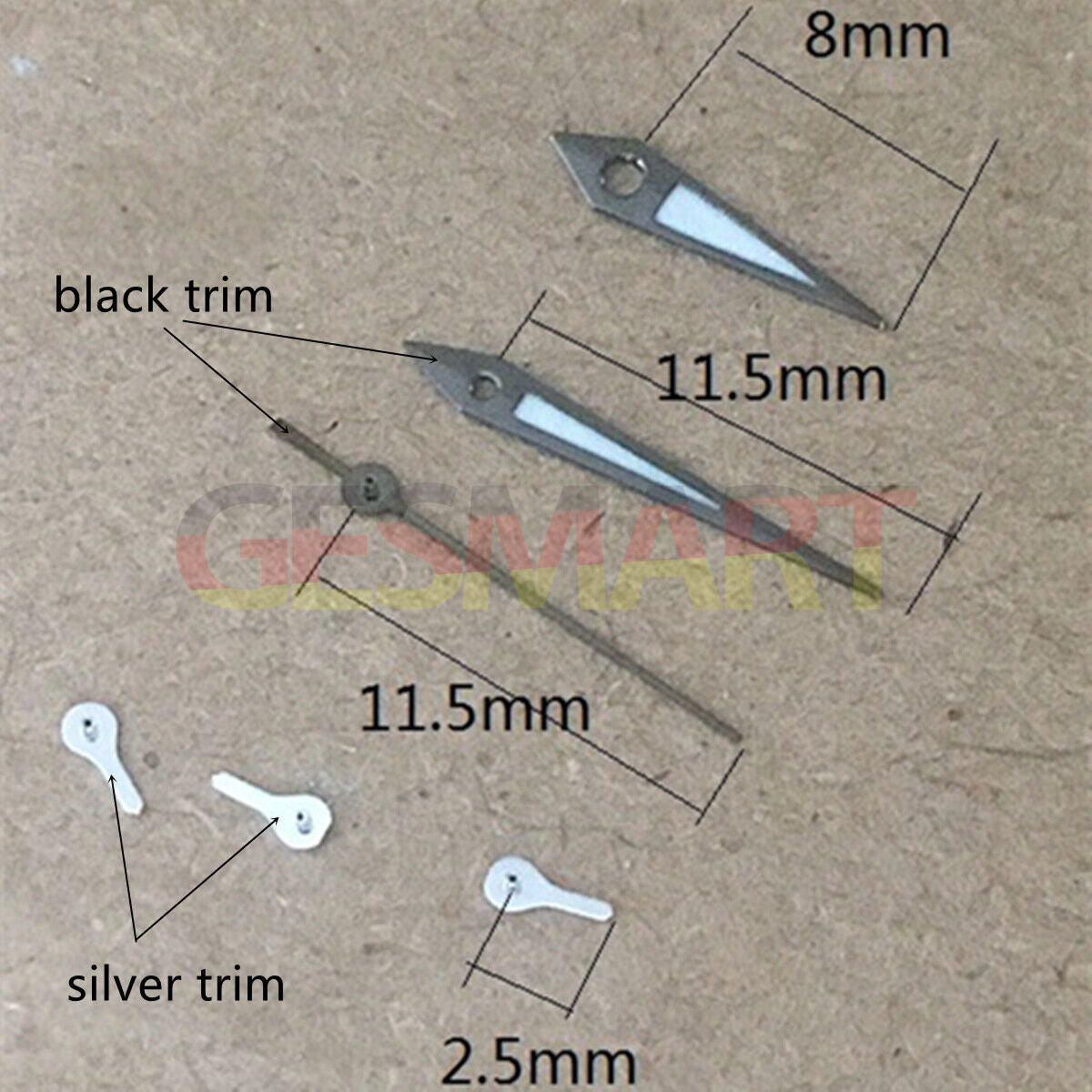 White small second hand for Epson VX series watches, precise replacement part for VX3J VX9J models