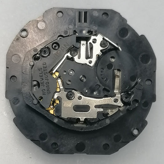 Japan-made PC39 quartz watch movement with 3 hands, precise timing for watch repairs or customization.
