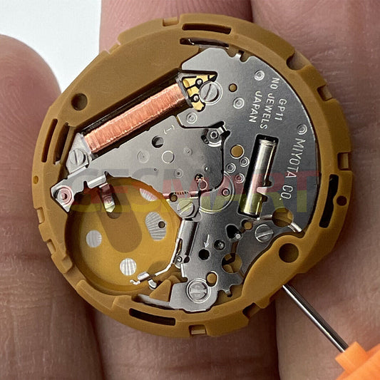 Miyota GP11 Japan quartz watch movement with precise timekeeping for quality watch accessories.