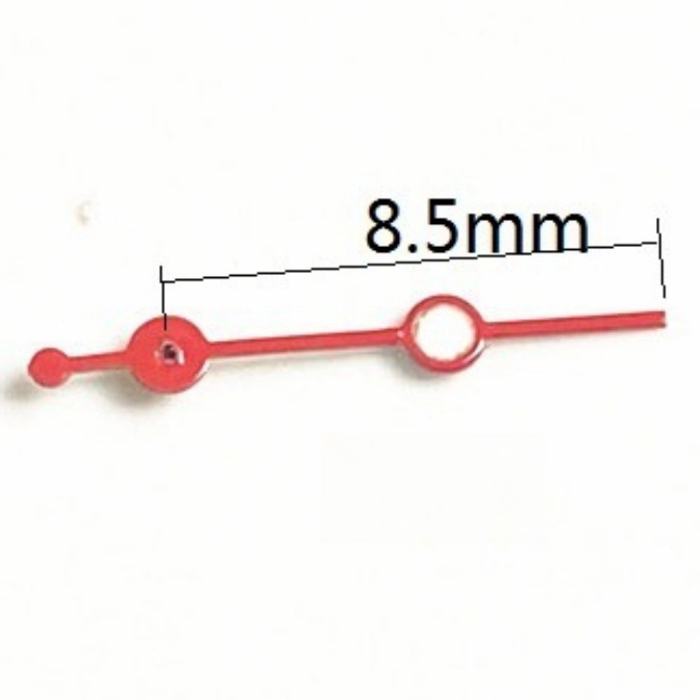 Set of 3 Red 8.5mm lume watch hands for Lady Seagull ST6 automatic mechanical movement by Seagull.