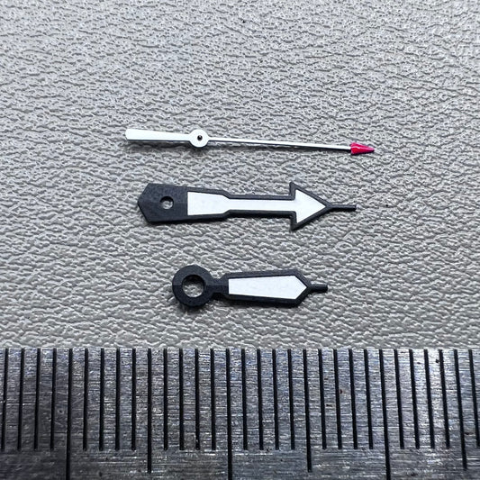 2 Sets Black Trim Arrow Shape Red Pointed Hands for NH35 NH36 NH38 NH39 NH34