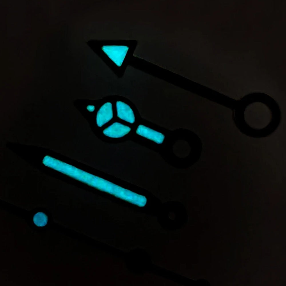 Silver+Silver Trim New Blue Luminous Diving Watch Hand for NH34 GMT 4 Hands