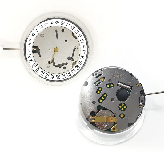 ISA 8371C watch movement with 6 hands and date calendar, replacement for 8371D models