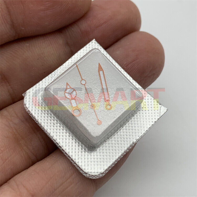 12mm green luminous watch hands set for Miyota NH35/NH36, enhancing men's watch readability and style.