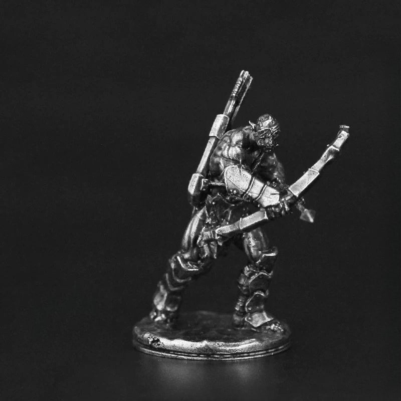 Orc Bow And Quiver Archer Copper Miniature Figurine White Bronze Wargame 318-20