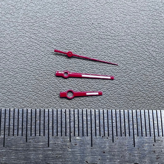 2 Sets Red Trim Lume Watch Hands Set for NH34 NH35 NH36 NH38 NH39