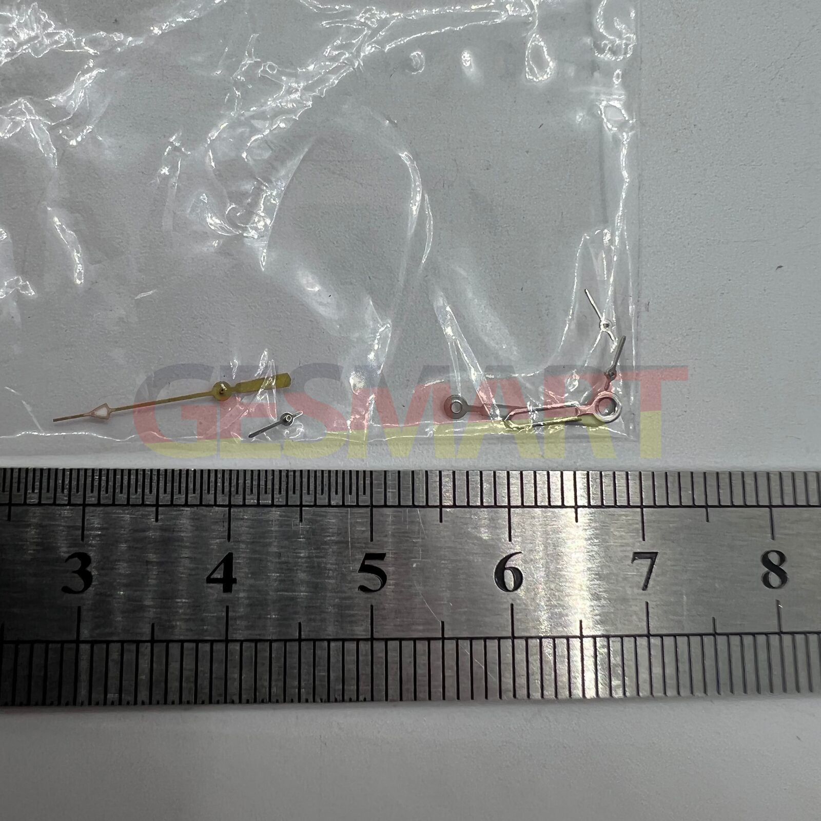 12mm red second hand with silver trim for Miyota OS watch movements, precise timing accessory.