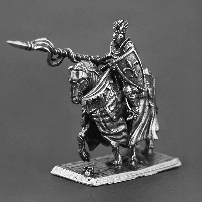 Pegasus Knight Copper Miniature Figurine White Bronze Medieval Wargame 095-23