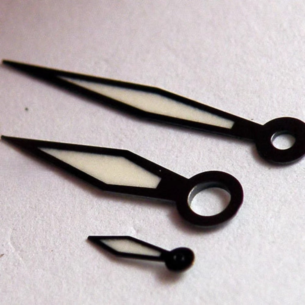 16X11.75X5mm Black Trim Blue Lume Watch Hands Set for ETA6497 6498 ST3600 ST3620