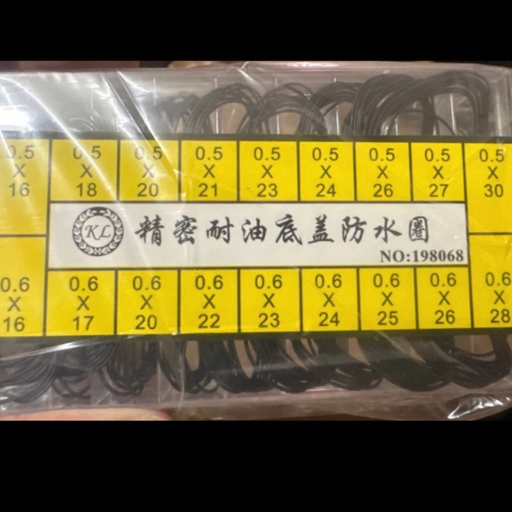 Assorted 18 sizes silicone watch gaskets, waterproof sealing for watch back cases.