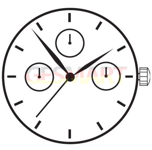 Japan Made Hattori Epson TMI VX3F quartz watch movement with stem for precise timekeeping