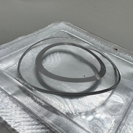 Colorful mineral crystal watch glass for SWA 5158548, durable and scratch-resistant accessory.