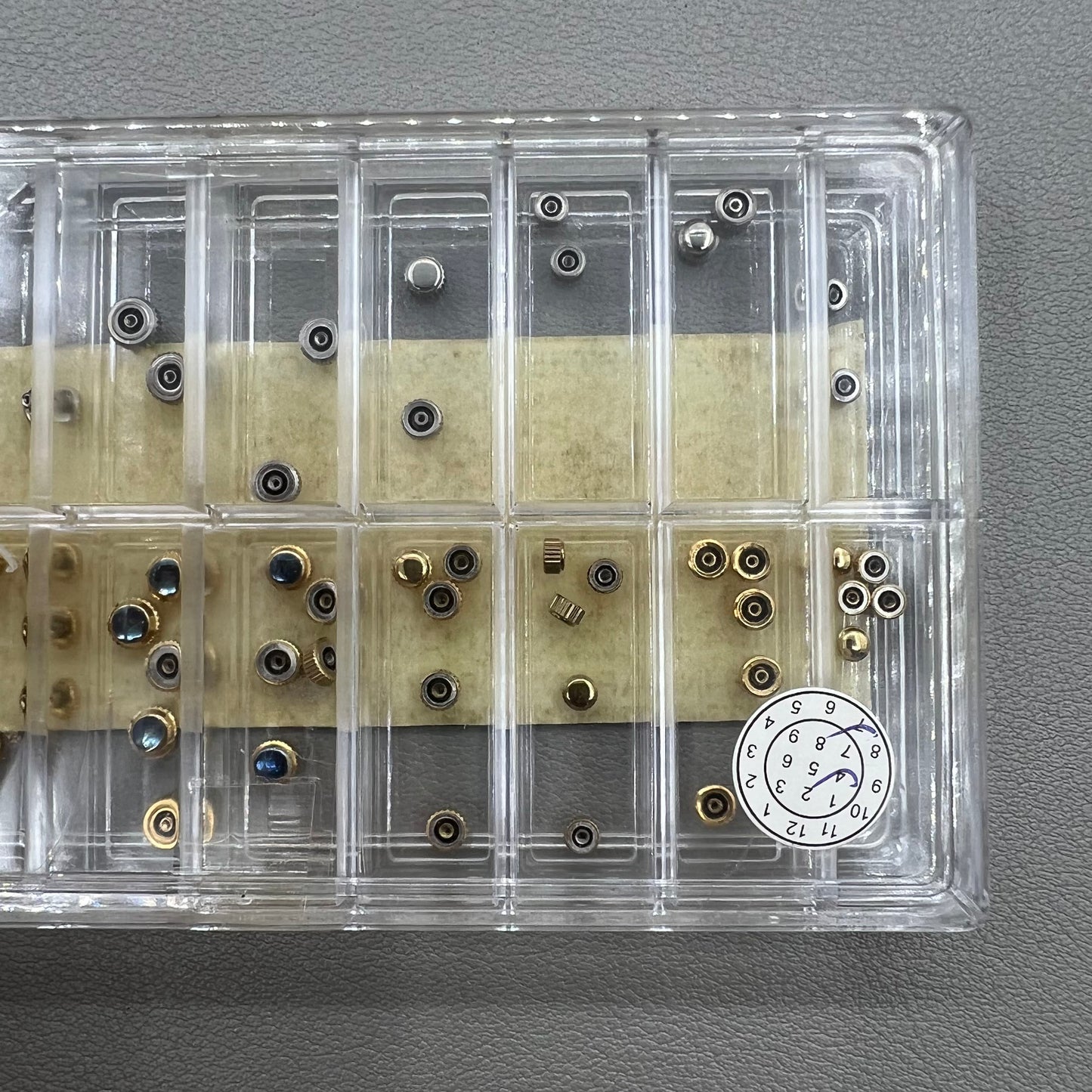 Assortment Kit 63 PIECES Stainless Steel Golden&Silver Watch Crown DIA 0.8mm