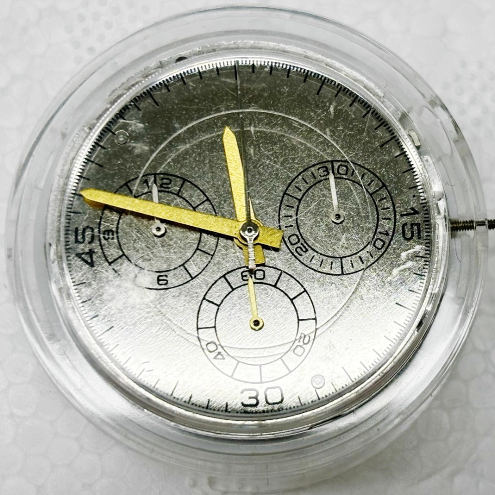 China Made Shanghai 4131 watch dial with automatic mechanical movement and small seconds at 3, 6, and 9 o'clock positions.