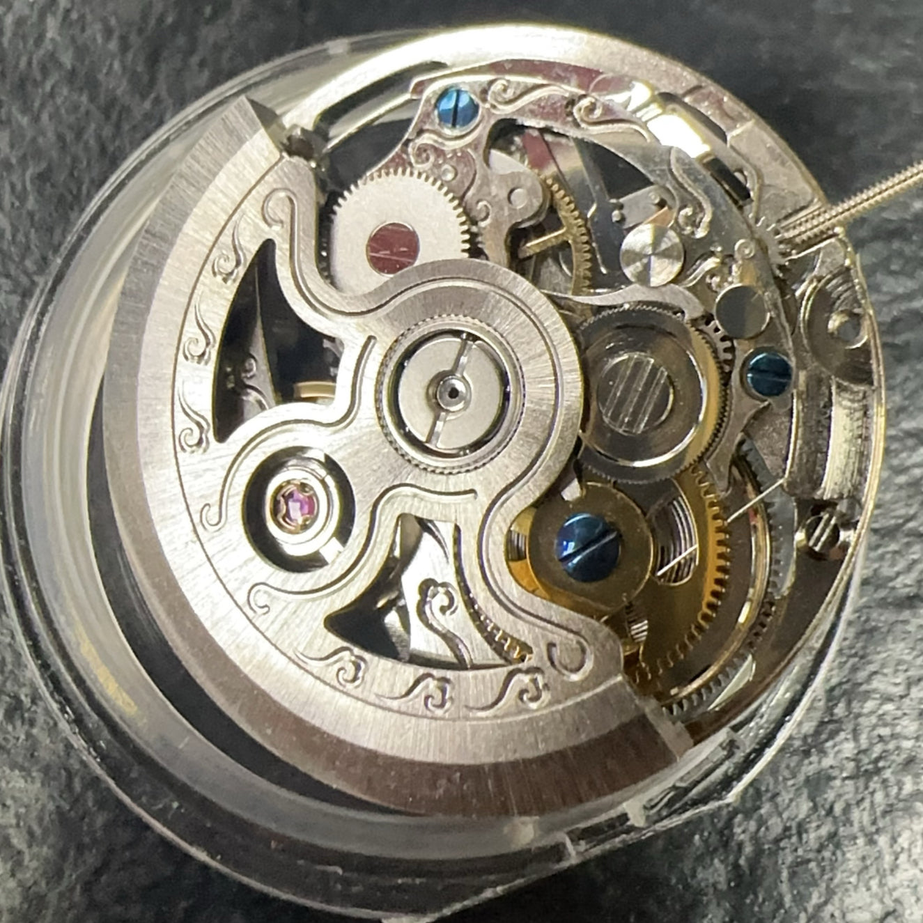 Hangzhou Silver 2189 hollow mechanical watch movement for precise repair parts