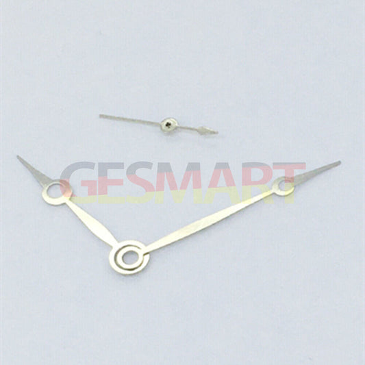 Silver polished watch hands for ST3600/ST3620 and ETA6497/6498 movements, no lume finish.