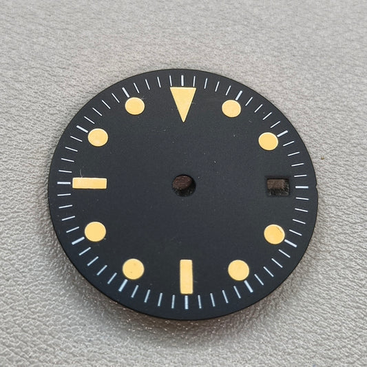 28.5mm Vintage with Calendar Green Lume Watch Dial for NH34 NH35 Movement