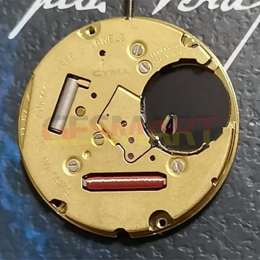 ETA F05.111 Swiss quartz watch movement showing 2 hands with date at 6 o'clock position.