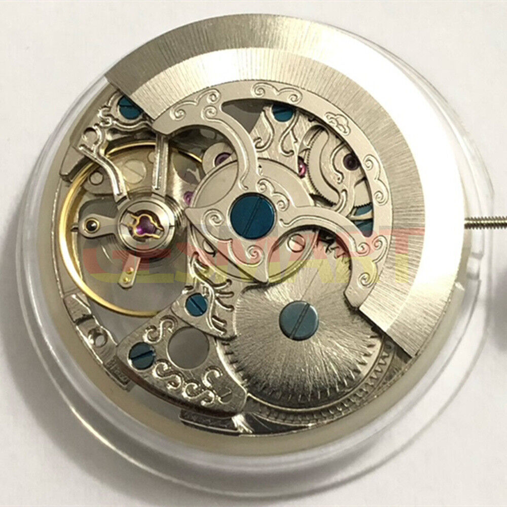 China Made Carved Silver Hollow 7120 Automatisches mechanisches Uhrwerk
