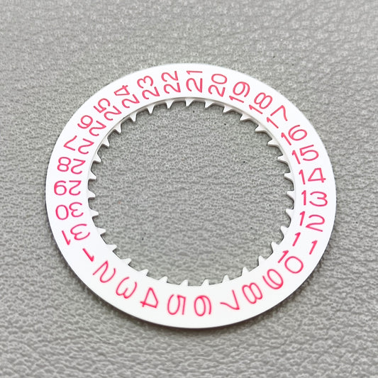 White Background Red Character Disk Date Wheel for NH35 NH36 Movement Date@3