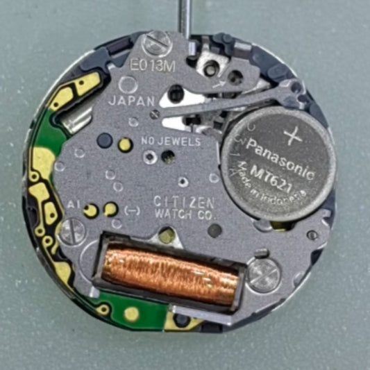 Citizen E013M Eco-Drive solar quartz movement with date display at 3 o?clock for wristwatches