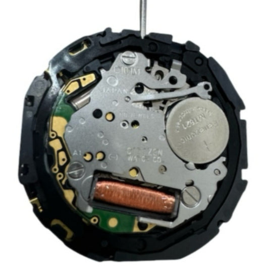 Citizen E101 solar-powered watch movement with date at 3, Eco-Drive, Japan made, precise timekeeping