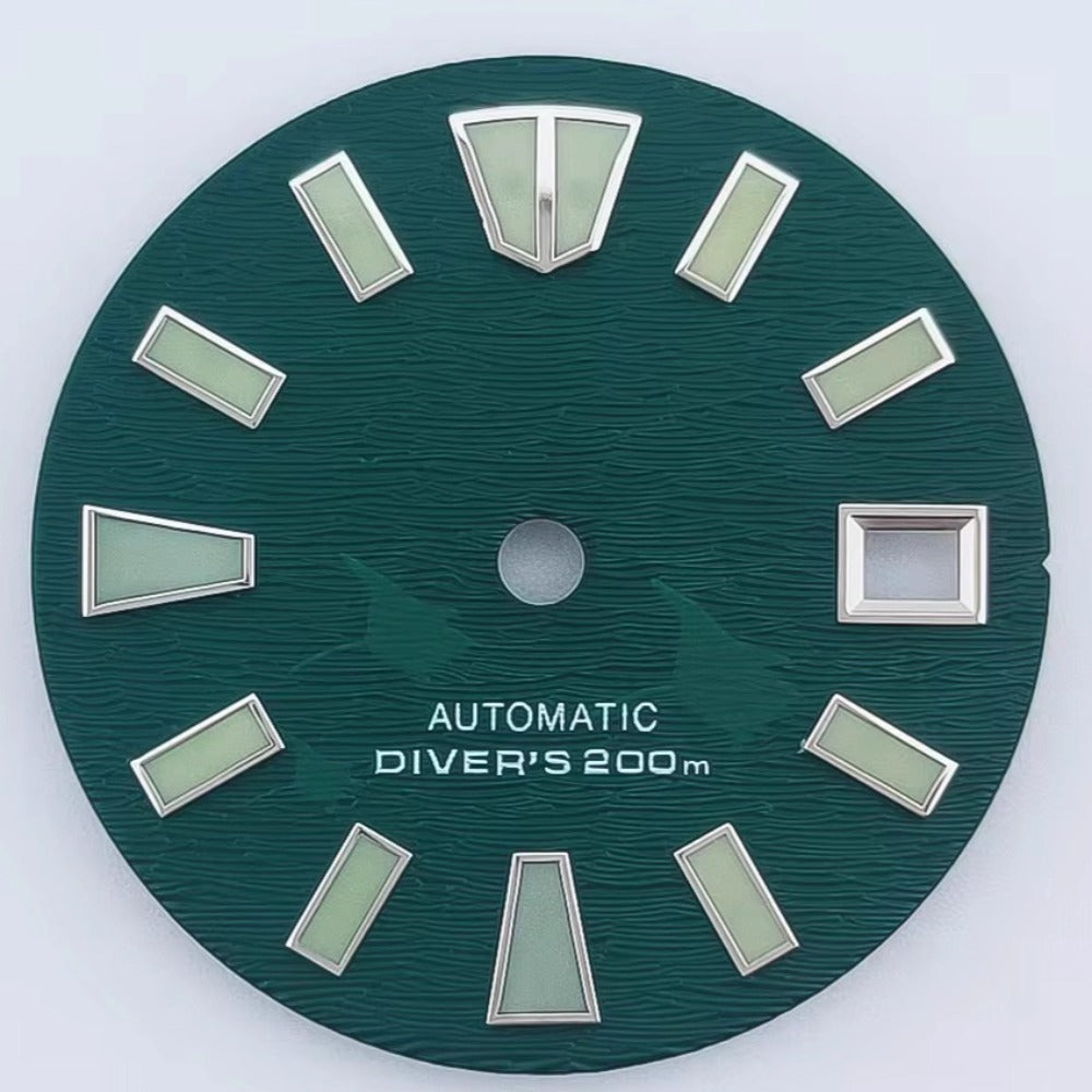 29mm Green Lume Green Watch Dial Fit For NH35 NH36 Movement No Logo