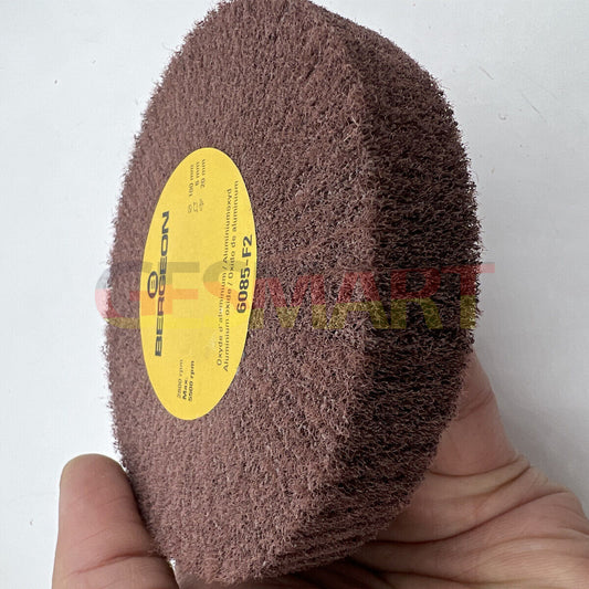 Bergeon 6085-F2 fine grain abrasive wheels with aluminum oxide polishing brush for watch accessory cleaning and finishing.