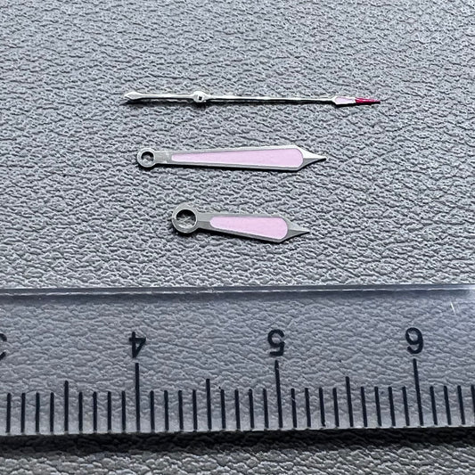 Pink 9.3*13.3*14.3mm Watch Hands Set For Miyota 8215 8200 2813 Movement