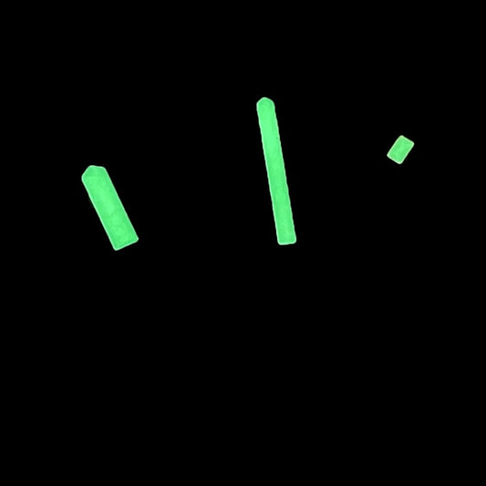 Matte C3 Super Green Lume 17mm watch hands for SPB143J1 by Seiko, compatible with NH35/NH36 movements