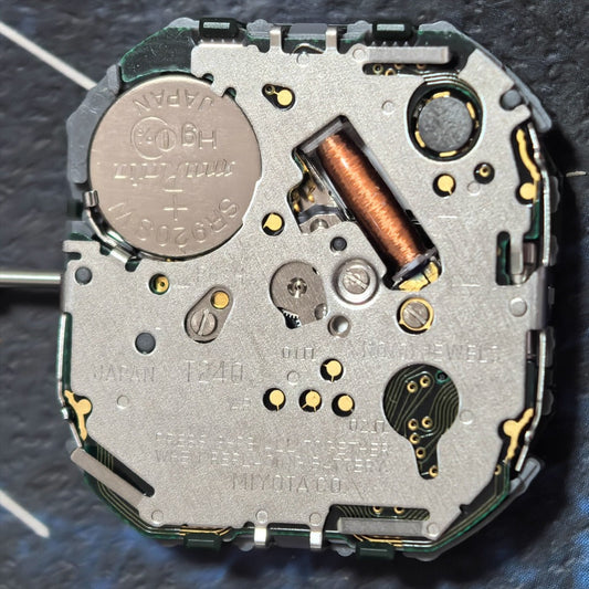 Japan Made Miyota T240 Quartz Movement 3 Hands Watch Part With Display