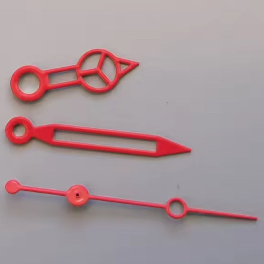 Red Hollow watch hands 7.75x12x12.5mm for NH35/36/4R/7S movement by Red Hollow