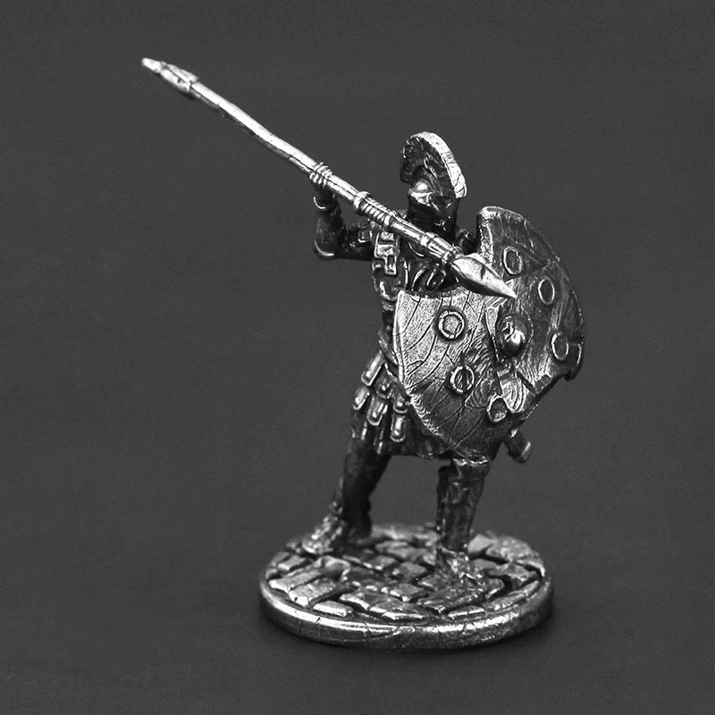 Athenian Spearman Copper Miniature Figurine White Bronze Fantasy Wargame 124-3