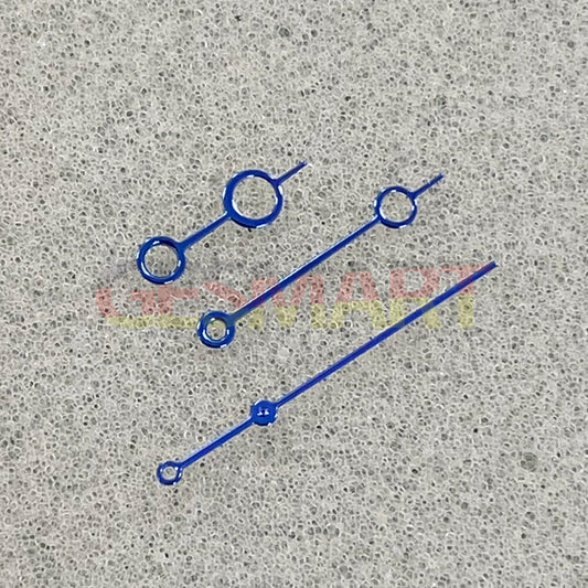 Hollow bubble-shaped blue-green luminous watch hands for NH35/NH36/4R/7S movements, perfect for watch customization.