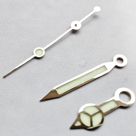 17mm C3 Super Blue lume watch hands compatible with NH35 NH36 NH38 series.