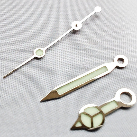 17mm C3 Super Blue Lume watch hands for NH35 series, enhancing visibility with Seiko?s luminescent design.