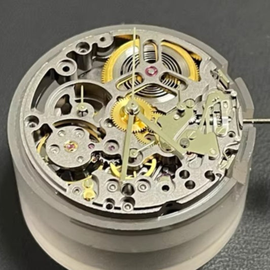 China Made Dandong 4130 Black Hollow Mechanical Movement Watch Repair Part