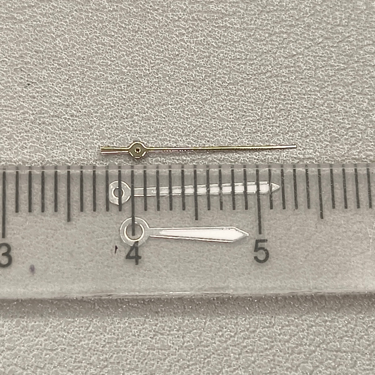 2 Sets/Pack Silver Trim Narrow Arrow Shape Watch Hands Set for Ronda 515 Movement