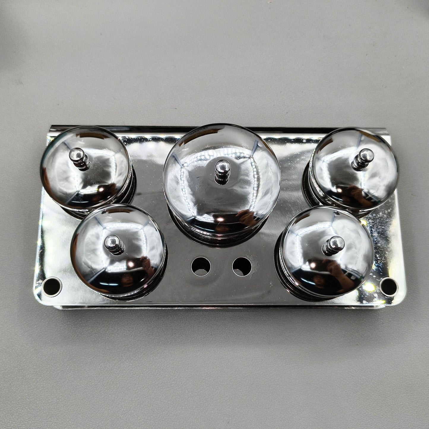5 Cups Stainless Steel Watchmakers Watch Oil Benzine Cup with Anti-Leak Cover