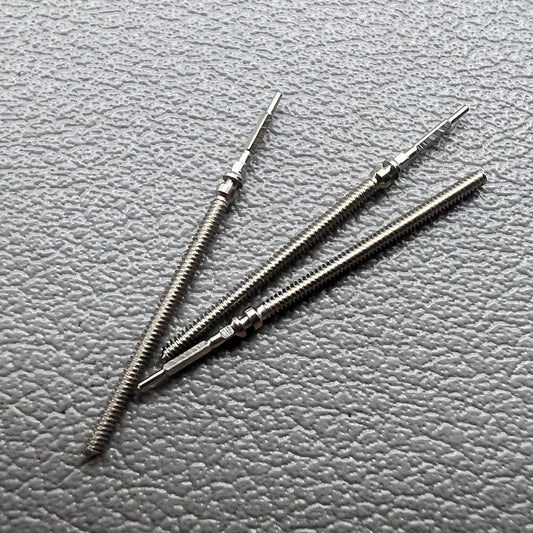 Set of 3 NH05-compatible watch winding stems for precise time adjustment and repair.