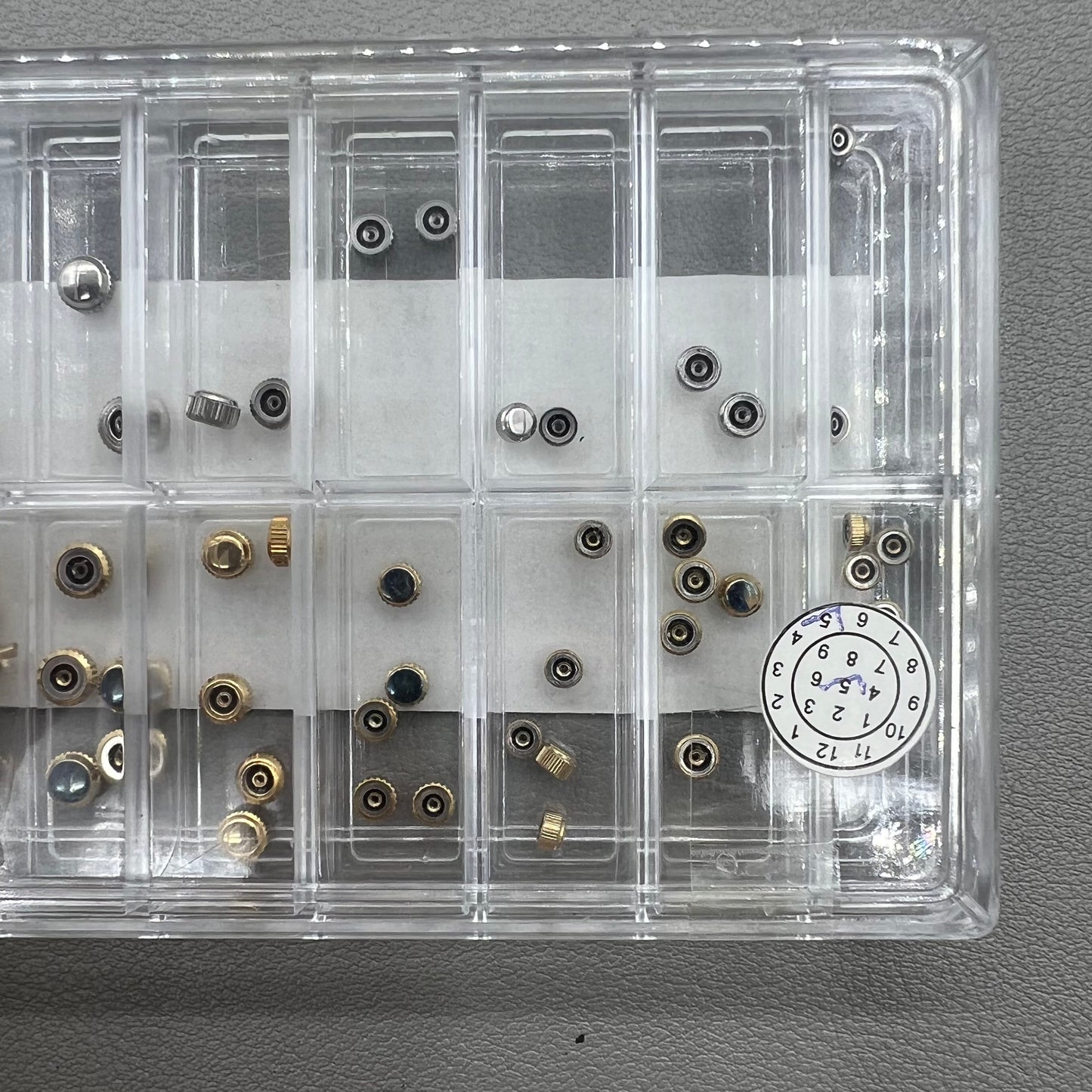 Assortment Kit 63 PIECES Stainless Steel Golden & Silver Watch Crown DIA 0.7mm