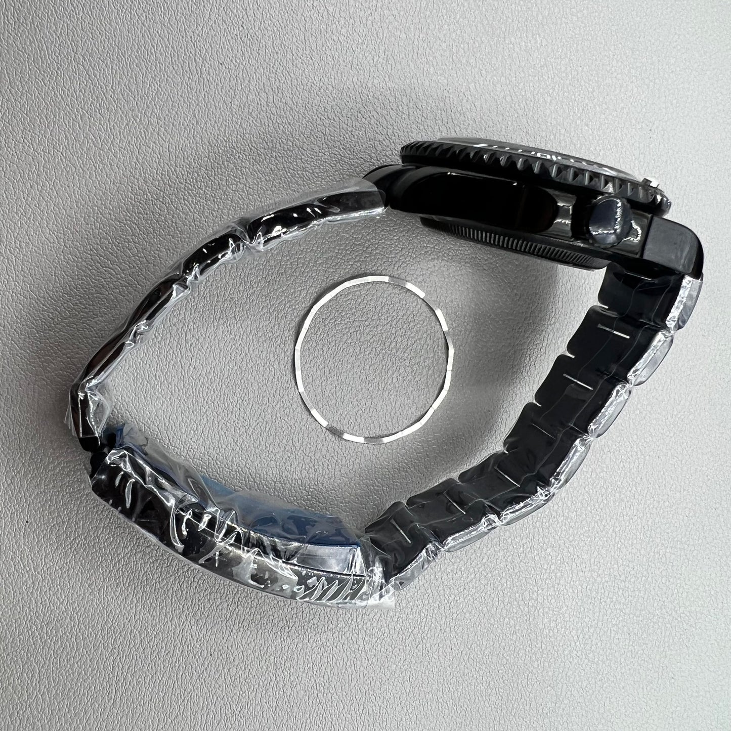 40mm PVD Stainless Steel Strap Sapphire Glass Ceramic Ring Watch Case for NH35/NH36