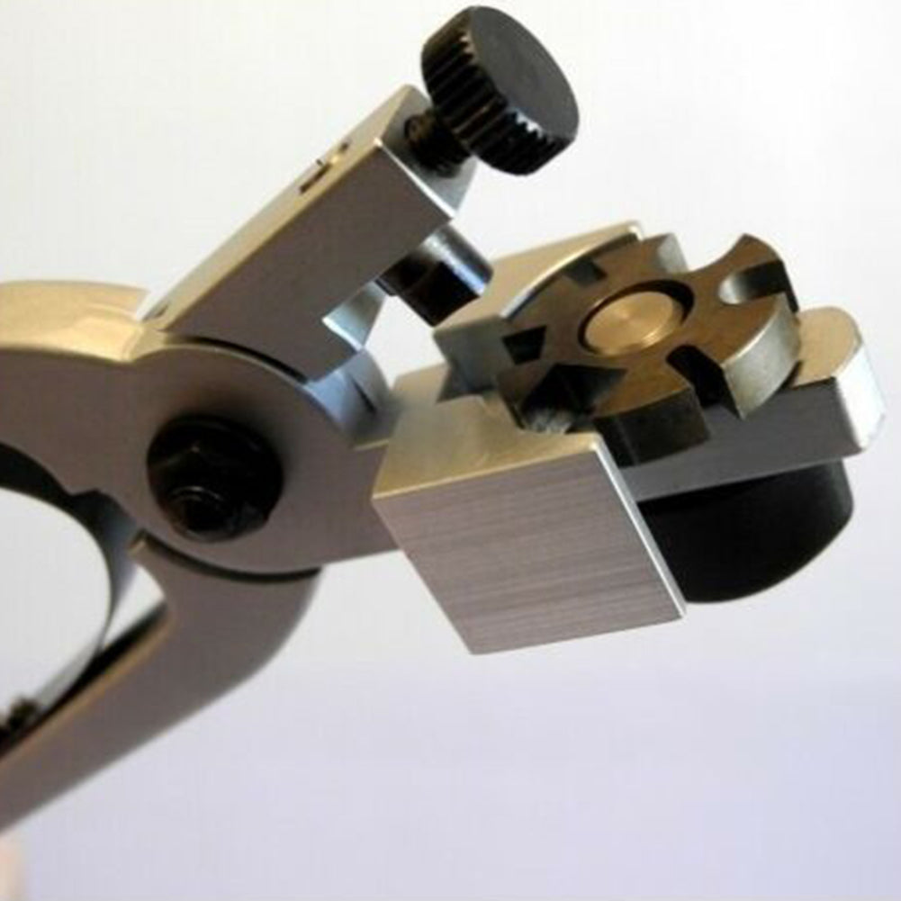 Bergeon 6620 Swiss notching pliers set for precise watch band adjustments and repairs.
