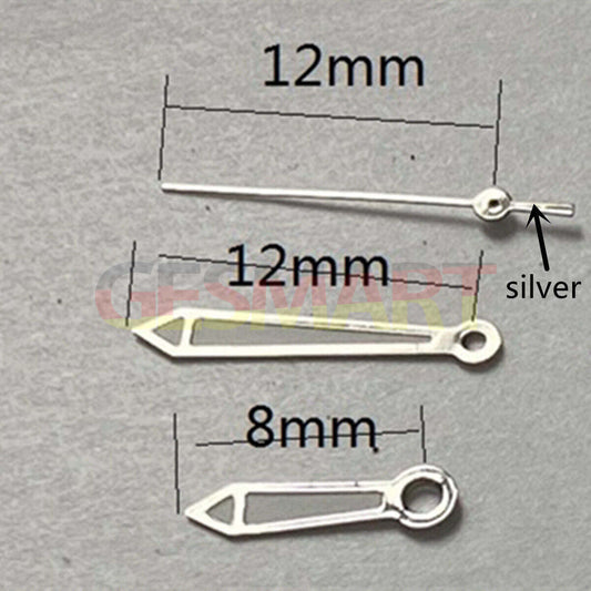 12mm green luminous arrow watch hands for Miyota 2315 series, enhancing visibility and style by BrandName.