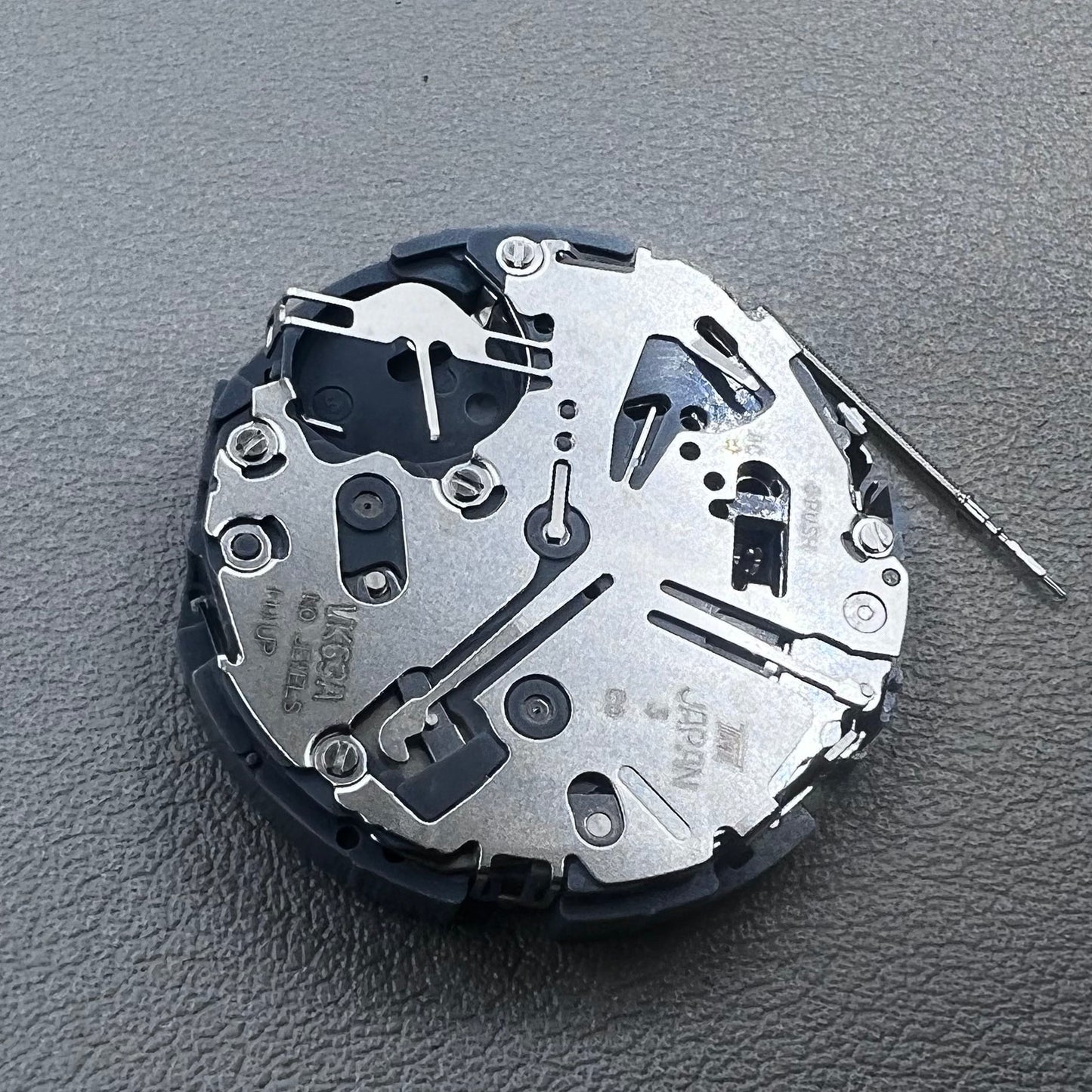 Japan Black Disk Seiko VK63 watch accessory with durable quartz movement for precise timekeeping.