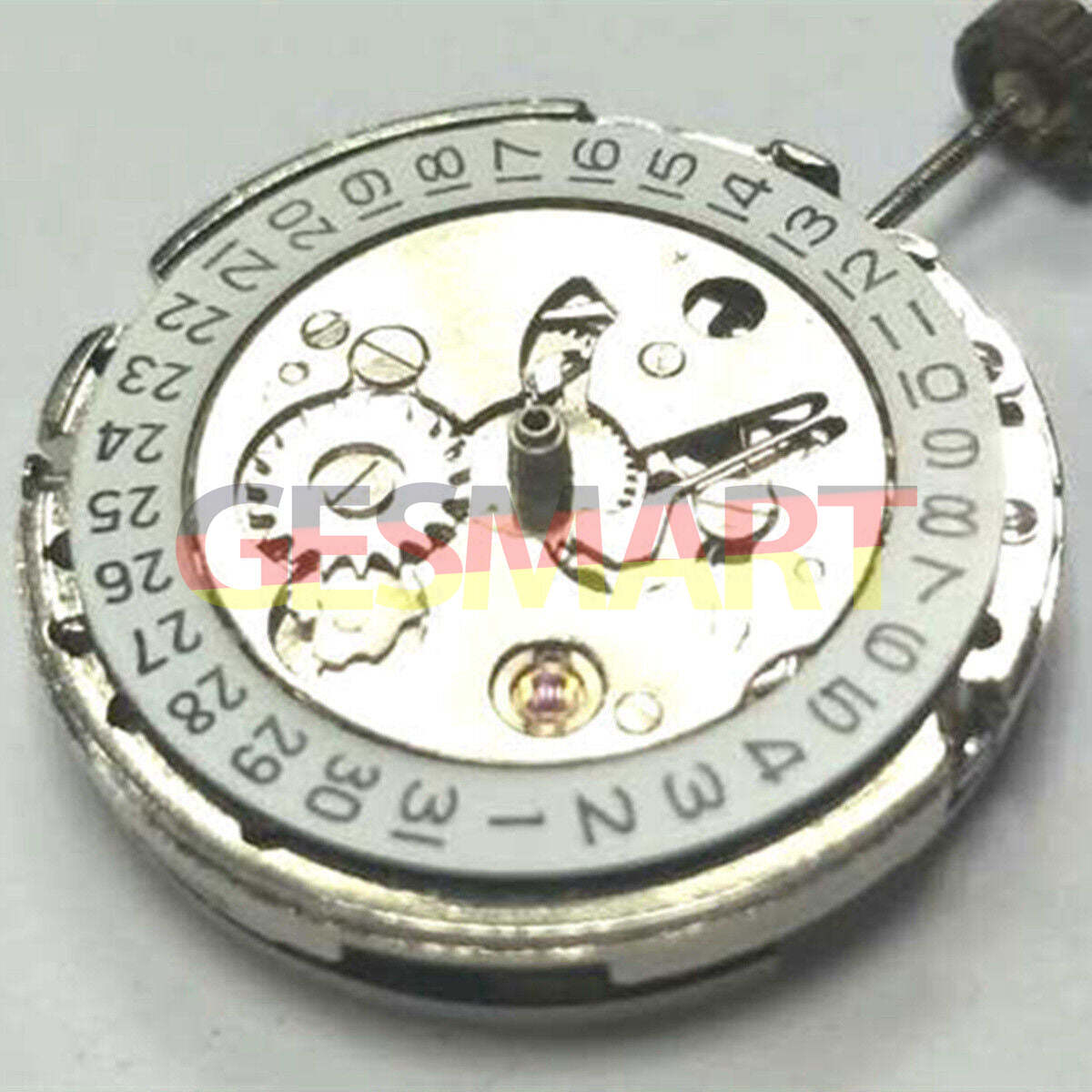 Seagull ST1612 automatic watch movement showing precise single calendar gear system.
