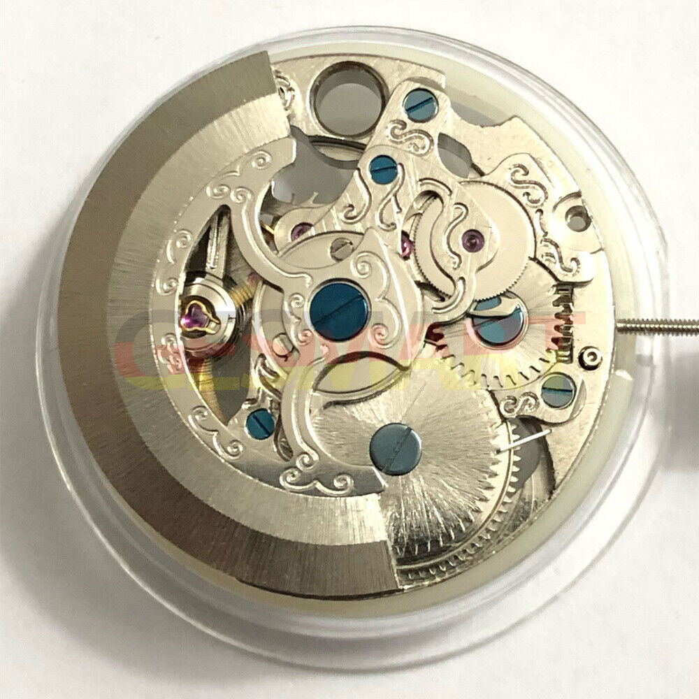 China Made Carved Silver Hollow 7120 Automatisches mechanisches Uhrwerk