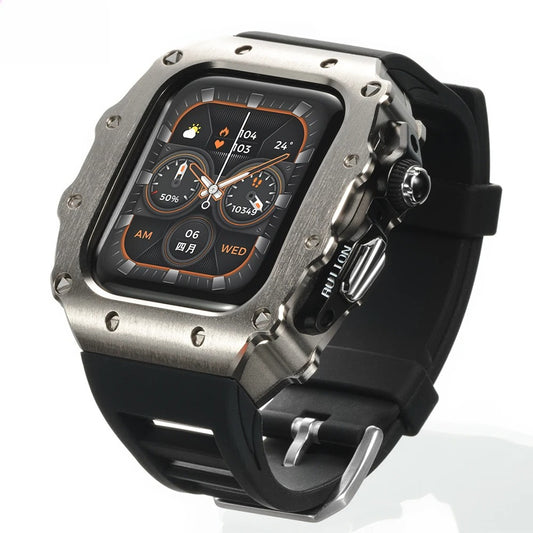 Luxury Kit for Apple Watch 10 46MM Stainless Steel Case IWatch Series 9 8 7 6 5