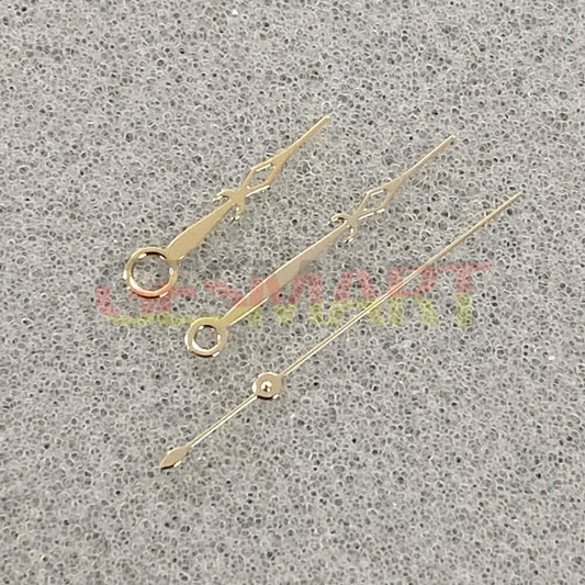 Diamond-shaped blue and golden green luminous watch hands for NH35/NH36/4R/7S movements.